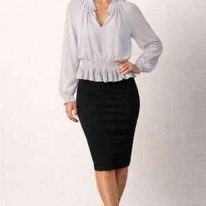 Ann Taylor Gray Blouse